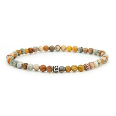 CUBAN SAND Silver Bead 4MM