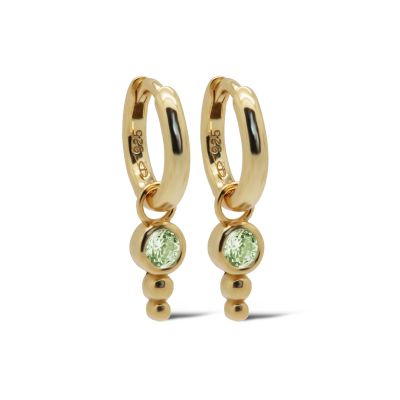 Hinged Hoops Nina Dot Ocean Green