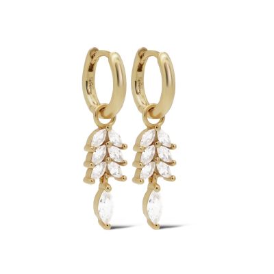 Hinged Hoops Cleo Feather