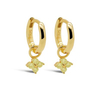 Hinged Hoops Zirconia Viola Citrien