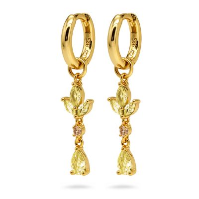 Hinged Hoops Nina Zirconia Citrien