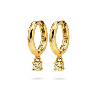 Hinged Hoops Lyra Zirconia Citrien
