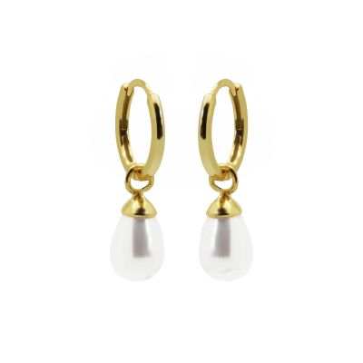 Hinged Hoops Noor Pearl