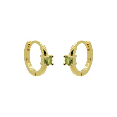 Hinged Hoops Uma Zirconia 12MM Green