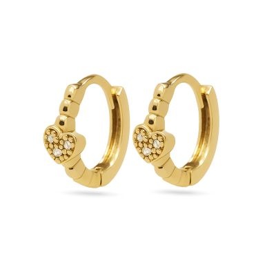 Hinged Hoops Lucia Zirconia Heart