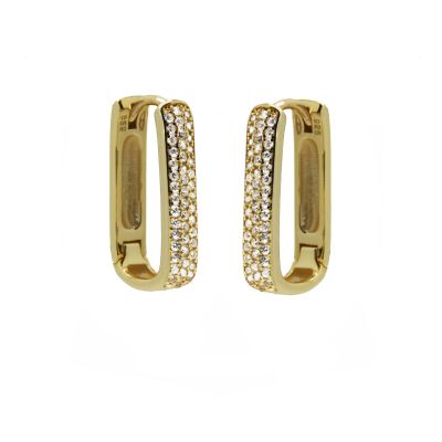 Hinged Hoops Marie Zirconia Square