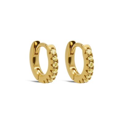 Hinged Hoops Zirconia Beau 10MM Citrien