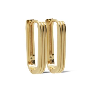 Hinged Hoops Line Square 22MM