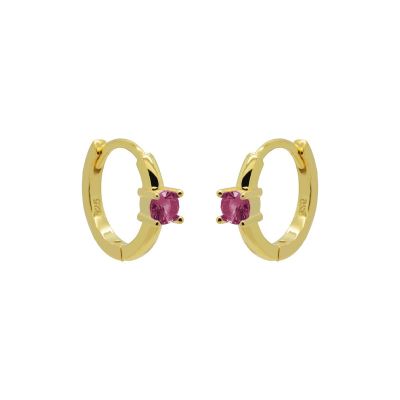 Hinged Hoops Uma Zirconia 12MM Ruby Red
