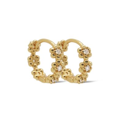 Hinged Hoops Daphnee Flower 13MM