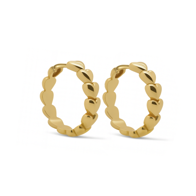 Hinged Hoops Julea Heart 14MM