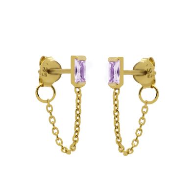 Chain Zirconia LAVENDER Single Square