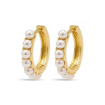 Hinged Hoops Mio Pearls 14MM