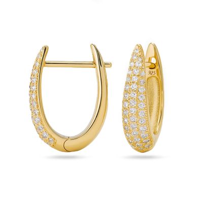 Hinged Hoops Ami Zirconia Oval