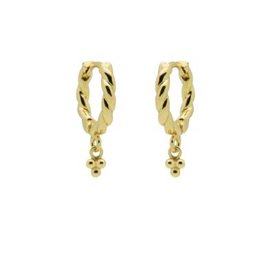 Hinged Hoops Twisted Triple Dots