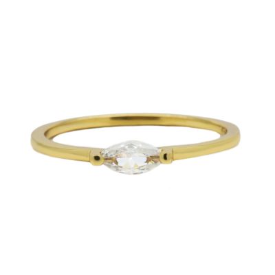 Ring Single Zirconia Oval