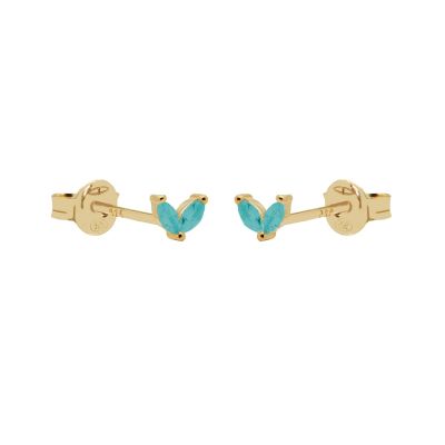 Tiny Double Leaves TURQUOISE