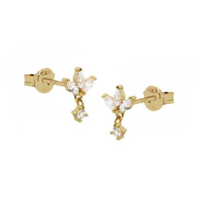 Karma Zirconia Symbols Mini Triple Flower