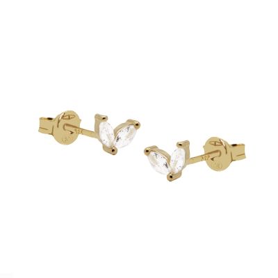 Karma Zirconia Symbols Double Leaf