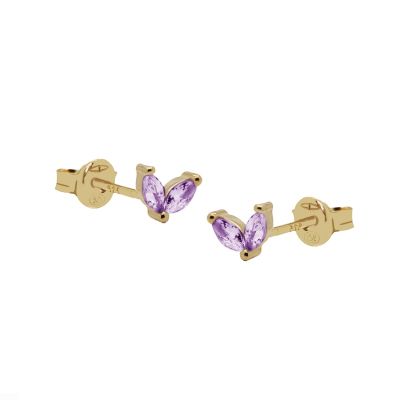 Karma Zirconia Symbols Double Lila Leaves 