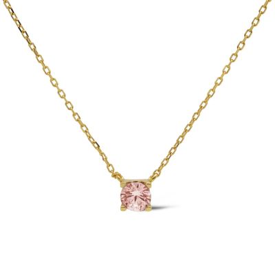 Necklace Tess Zirconia Salmon